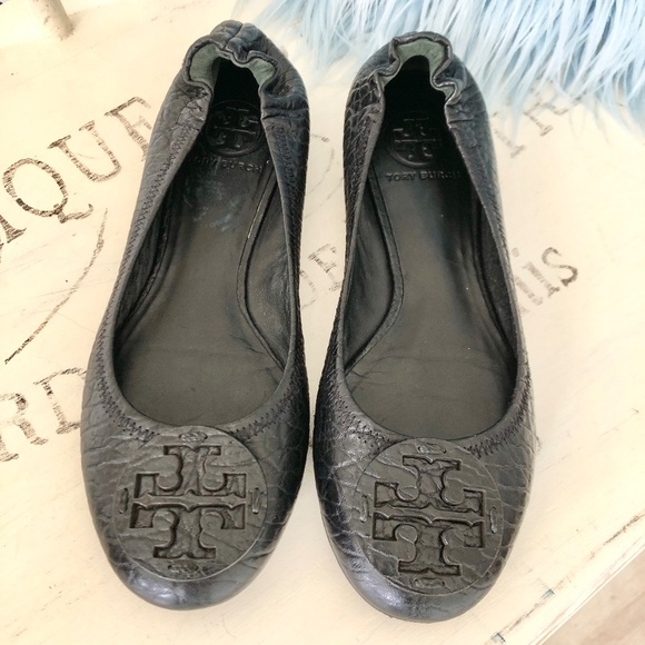 Tory Burch Shoes - Tory Burch, Ballerinas, Black, Leather, Ballet Flats, Size 7M, Nice Condition